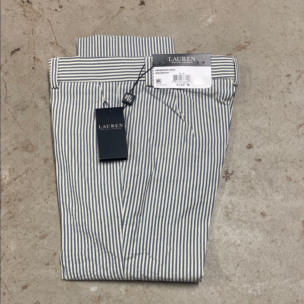 Ralph Lauren Blue and White Striped Pants
